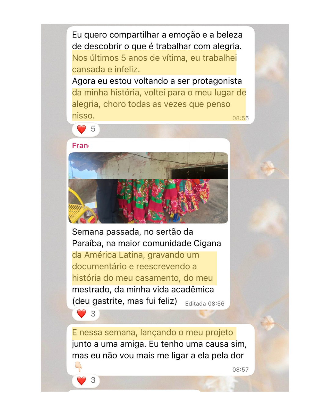 Francielle — virada de vida